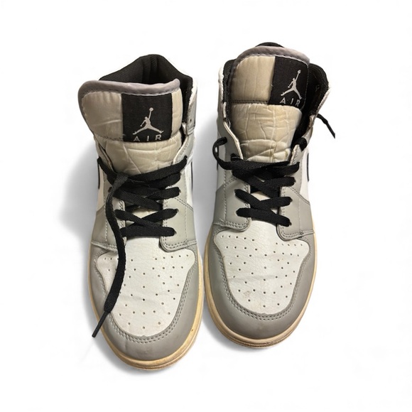 Women’s Air Jordan High-Top Sneakers in Gray and Black - Picture 2 of 4